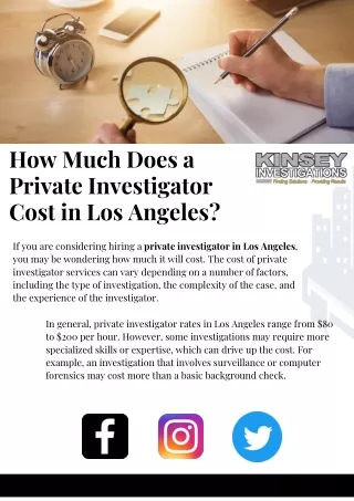 Choose The Best Private Investigator in Los Angeles