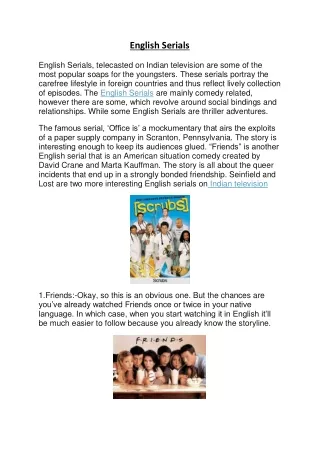 english serials