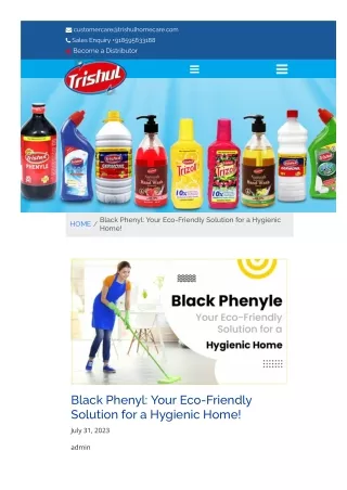 Black Phenyl: Your Eco-Friendly Solution for a Hygienic Home