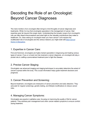 Decoding the Role of an Oncologist_ Beyond Cancer Diagnoses (2)