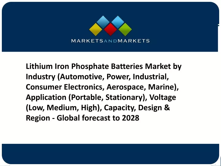 lithium iron phosphate batteries market