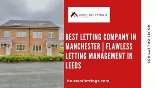Best Letting Company in Manchester  | Flawless Letting Management in Leeds