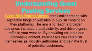 Understanding Guest Posting Services