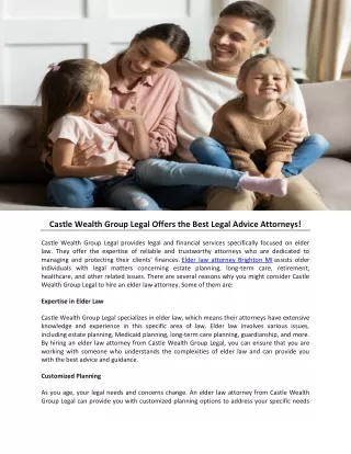 Castle Wealth Group Legal Offers the Best Legal Advice Attorneys