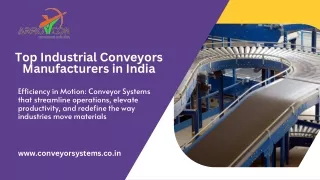 Top Industrial Conveyors Manufacturers in India