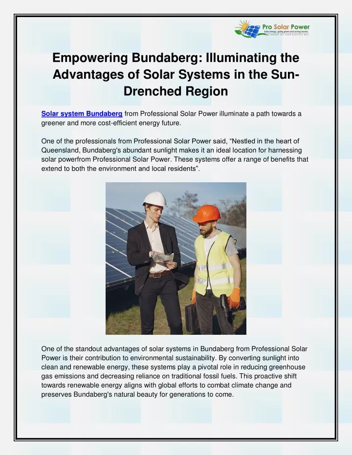 empowering bundaberg illuminating the advantages