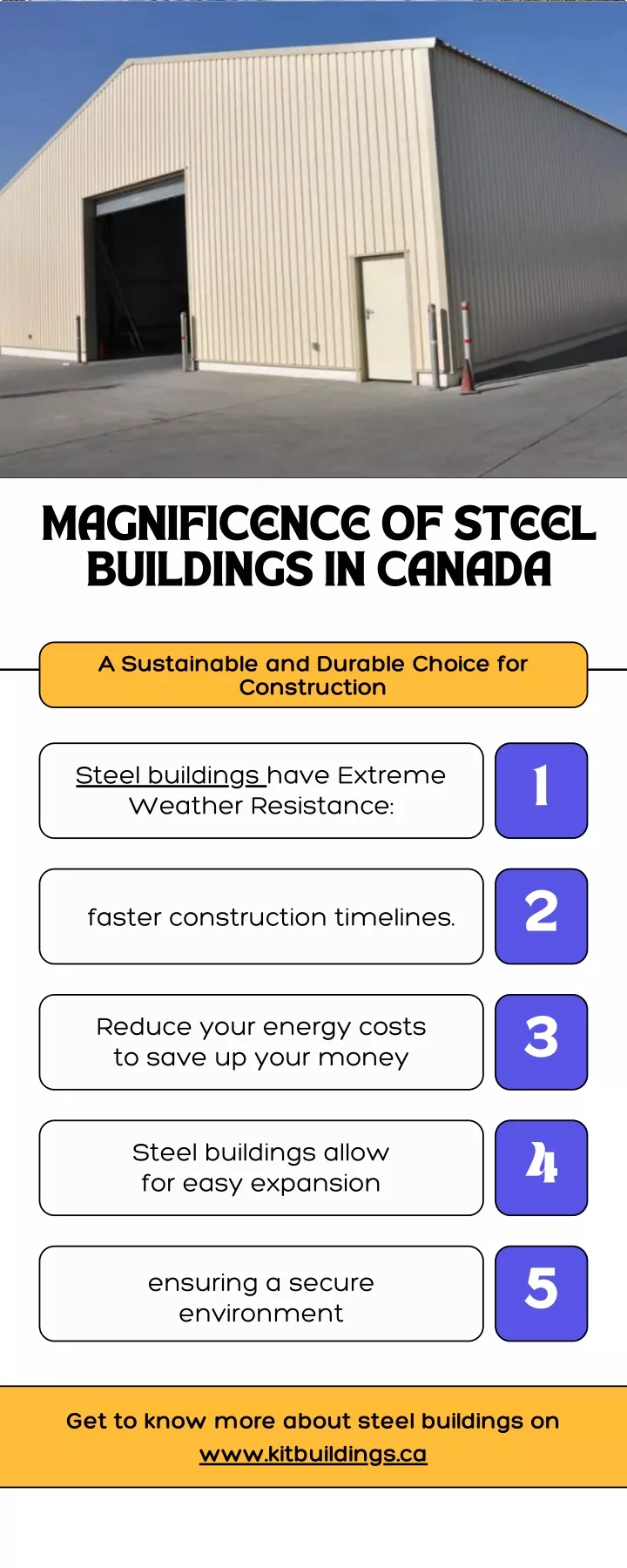 magnificence of steel buildings in canada