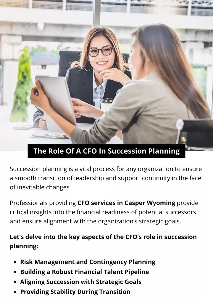 the role of a cfo in succession planning