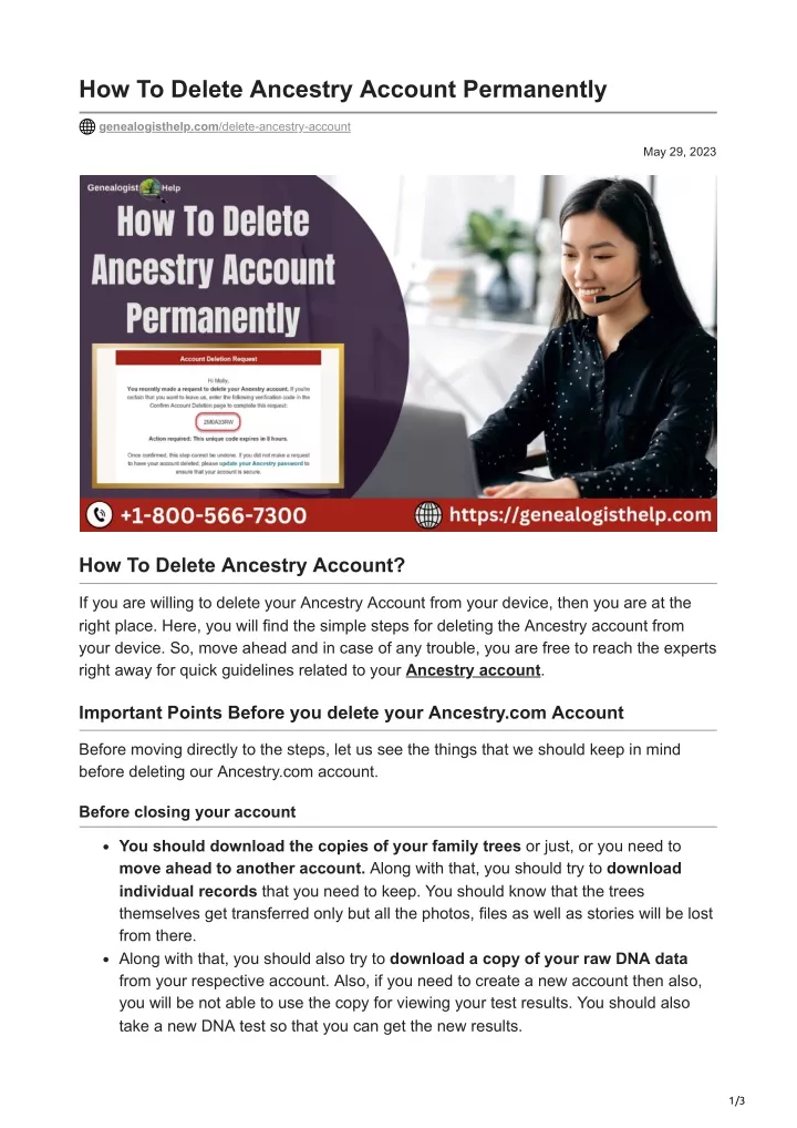 how to delete ancestry account permanently