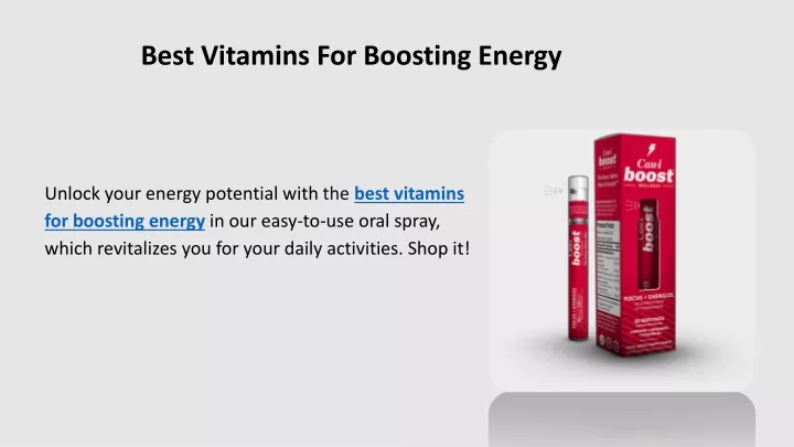 best vitamins for boosting energy