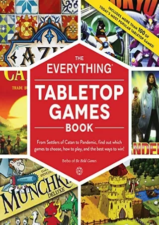 Download Book [PDF] The Everything Tabletop Games Book: From Settlers of Catan to Pandemic, Find Out Which Games to Choo