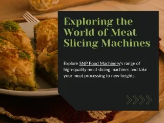 Exploring the World of Meat Slicing Machines