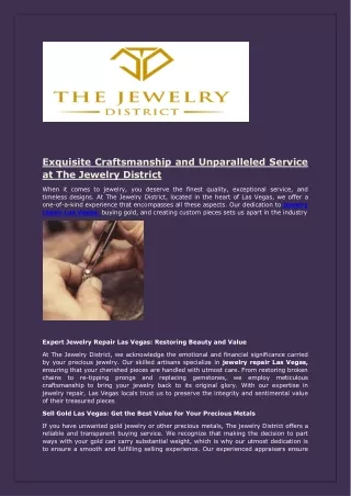 Exquisite Jewelry Repair Services in Las Vegas