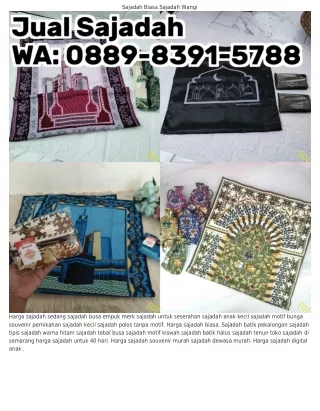 Ö889•8౩9I•5ᜪ88 (WA) Harga Sajadah Panjang Untuk Masjid Sajadah Kecil