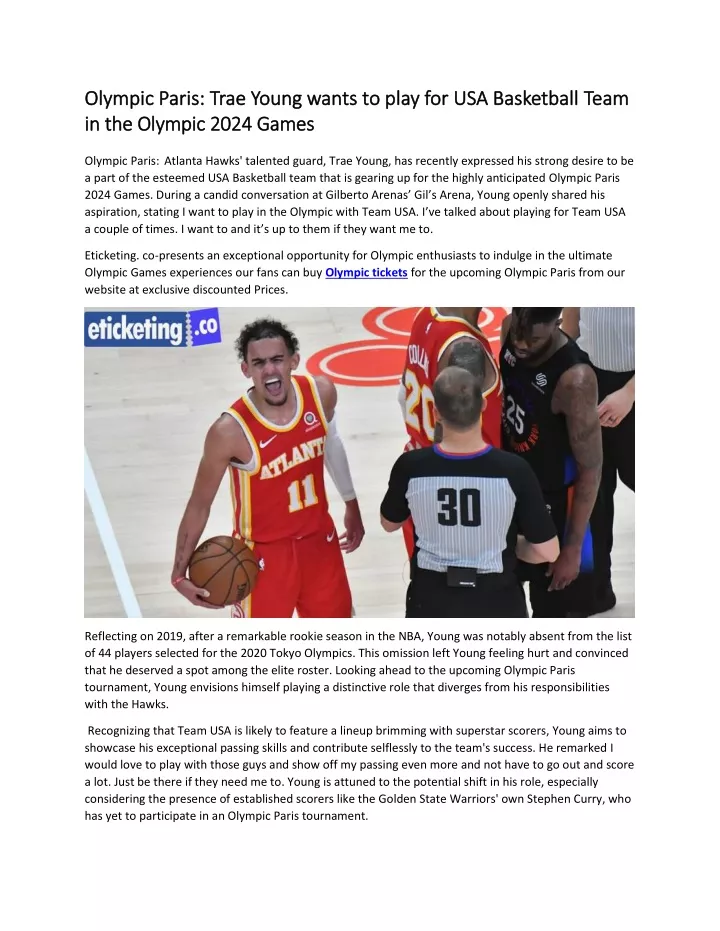 olympic paris olympic paris trae young wants