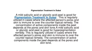 pigmentation Treatment p1