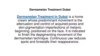 Dermamelan Treatment p1
