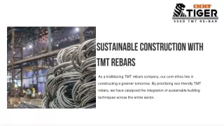 Sustainable Construction with TMT Rebars