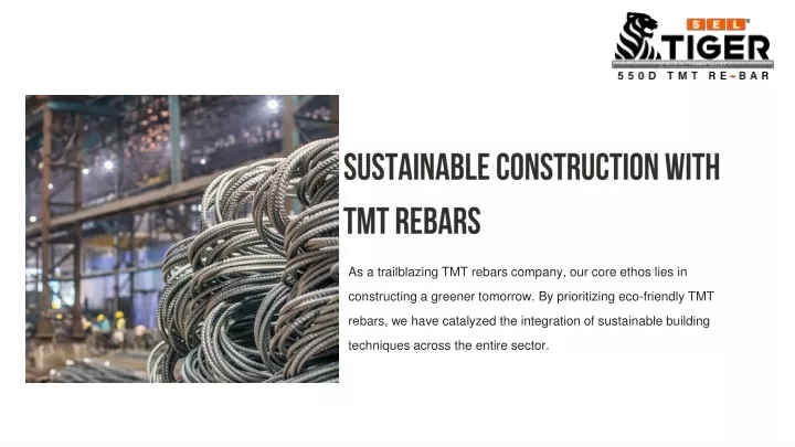 sustainable construction with tmt rebars