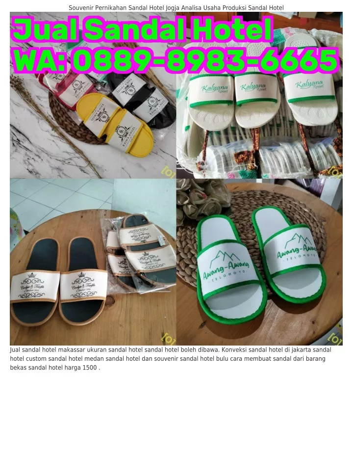 souvenir pernikahan sandal hotel jogja analisa