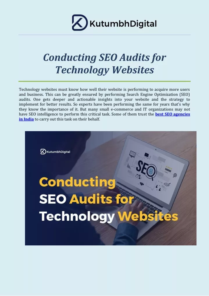 conducting seo audits for technology websites