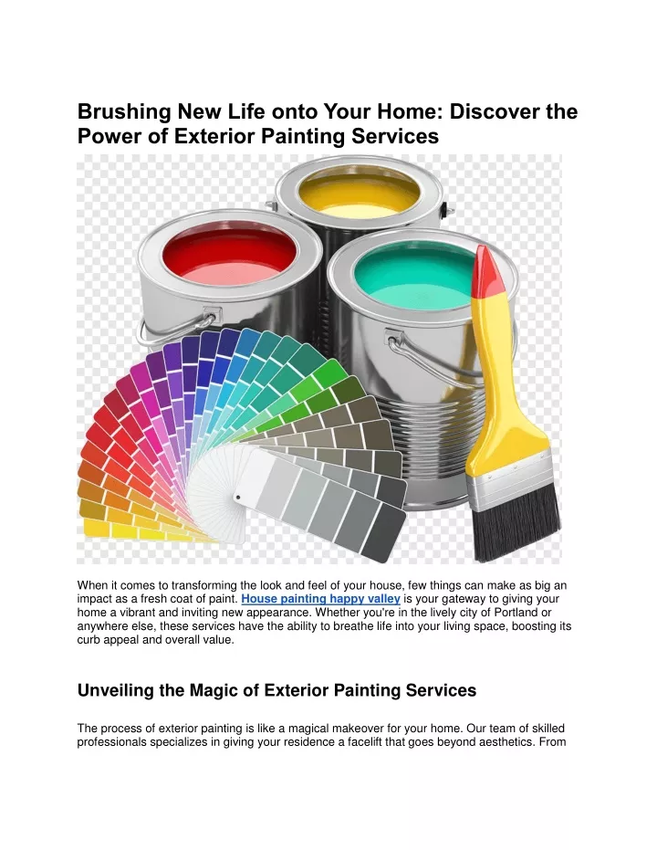 brushing new life onto your home discover