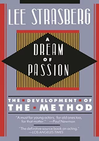 Download Book [PDF] A Dream of Passion: The Development of the Method
