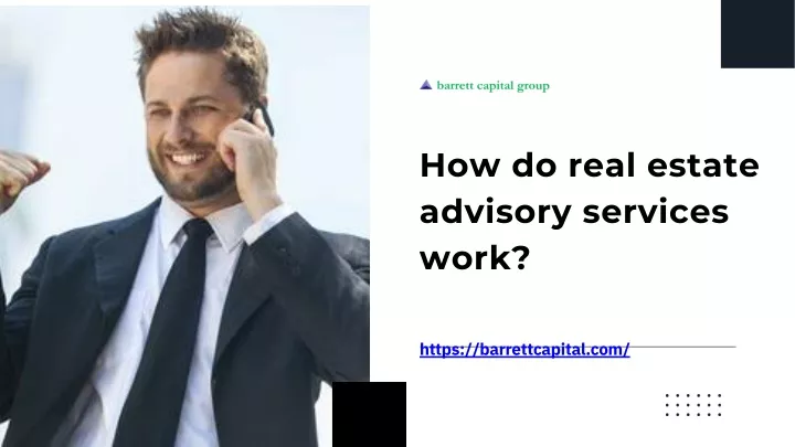 how do real estate advisory services work