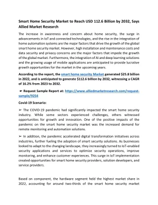 smart home security market to reach