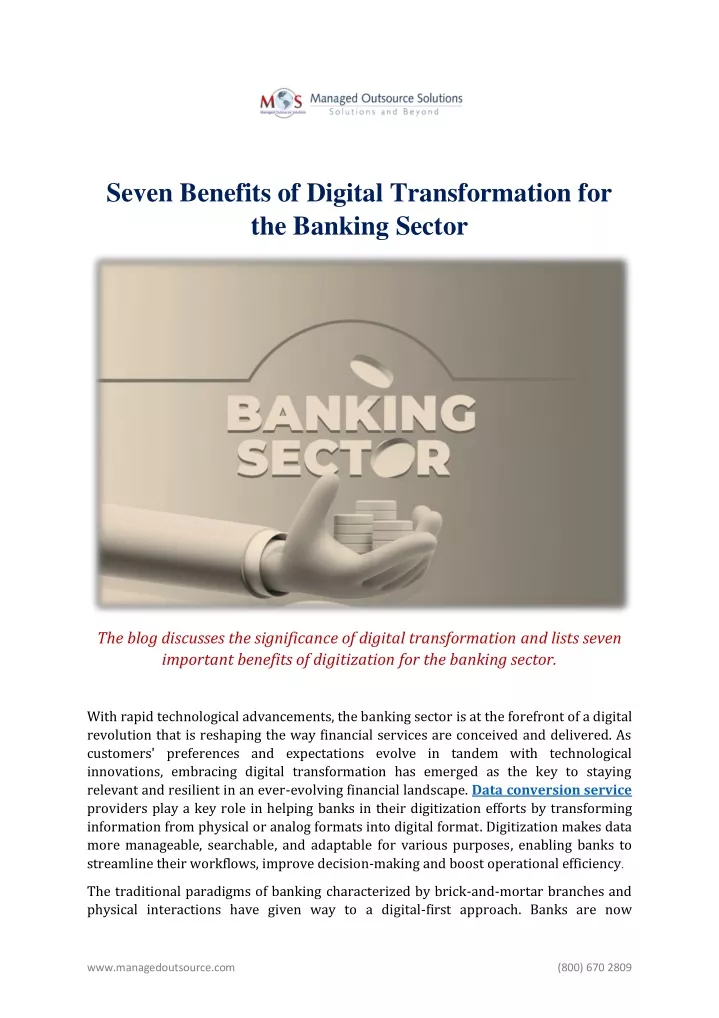 seven benefits of digital transformation