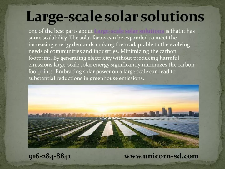large scale solar solutions