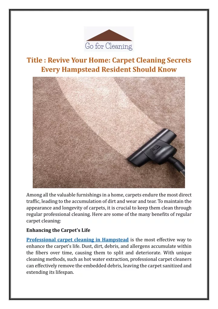 title revive your home carpet cleaning secrets