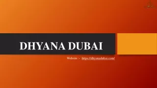 DHYANA DUBAI - Pilates Studio Dubai