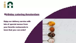 Birthday catering Amsterdam