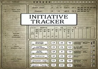 READ ONLINE Initiative Tracker: Encounter Tracker For RPG Games: DM Tools: Easy And Fast C