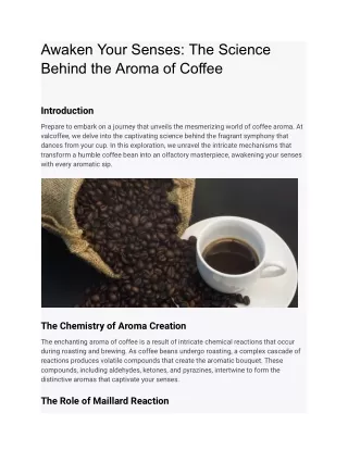 Awaken Your Senses_ The Science Behind the Aroma of Coffee