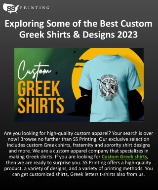 exploring some of the best custom greek shirts designs 2023