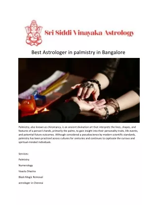 best astrologer in palmistry in bangalore