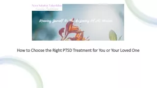 How to Choose the Right PTSD Treatment for You or Your Loved One_