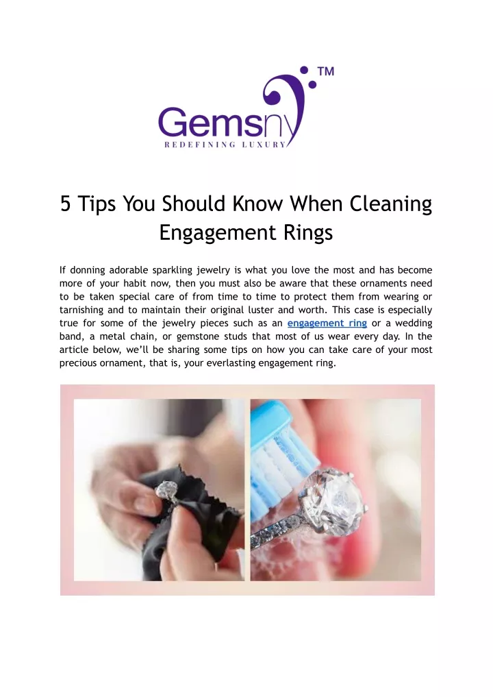 5 tips you should know when cleaning engagement