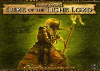 FULL DOWNLOAD (PDF) Warhammer RPG: Lure of the Liche Lord (Warhammer Fantasy Roleplay)