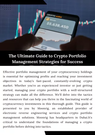 The Ultimate Guide to Crypto Portfolio Management Strategies for Success