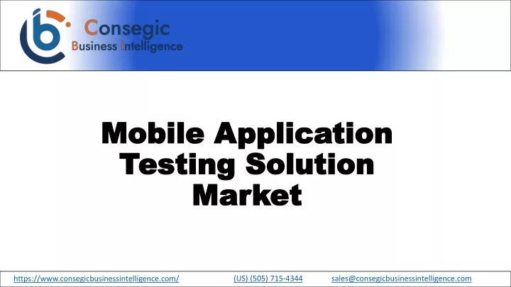 mobile application testing solution market