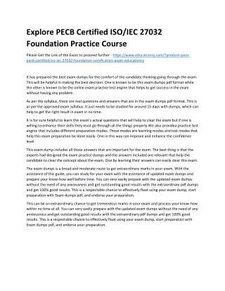 explore pecb certified iso iec 27032 foundation