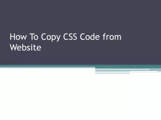 how to copy css code from website