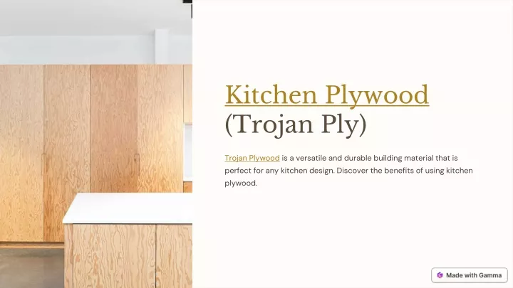 kitchen plywood trojan ply
