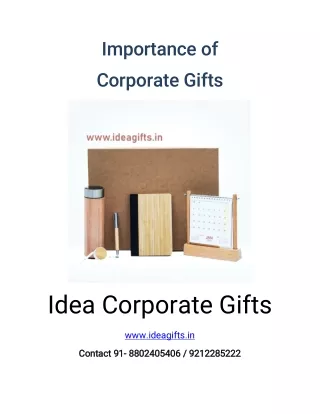 Importance Of Corporate Gifts – Nurturing Relationships Between Customer