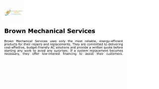 Brown Mechanical Services