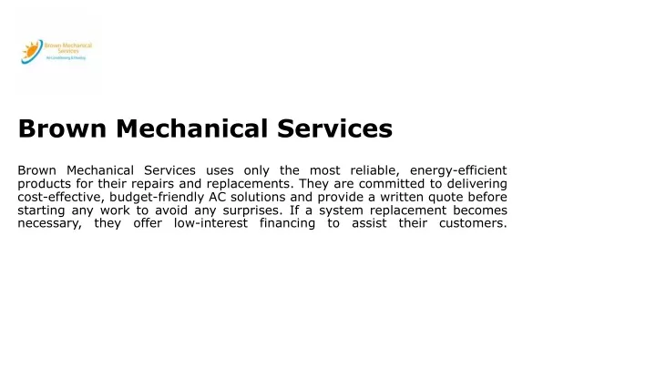 brown mechanical services