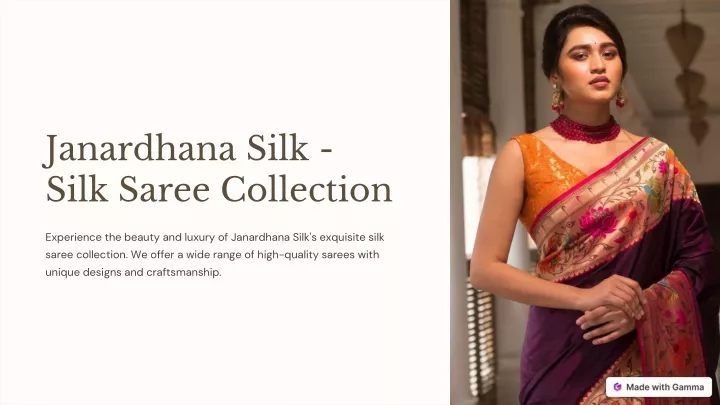 janardhana silk silk saree collection